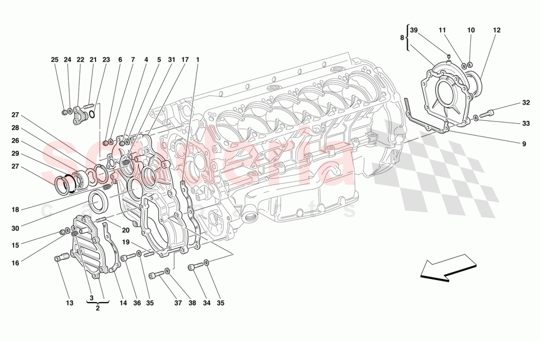 CRANKCASE - COVERS of Ferrari Ferrari 550 Barchetta