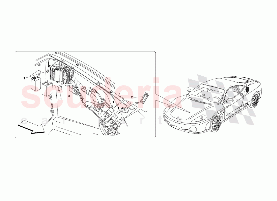 Front Compartment Control Stations of Ferrari Ferrari 430 Challenge (2006)