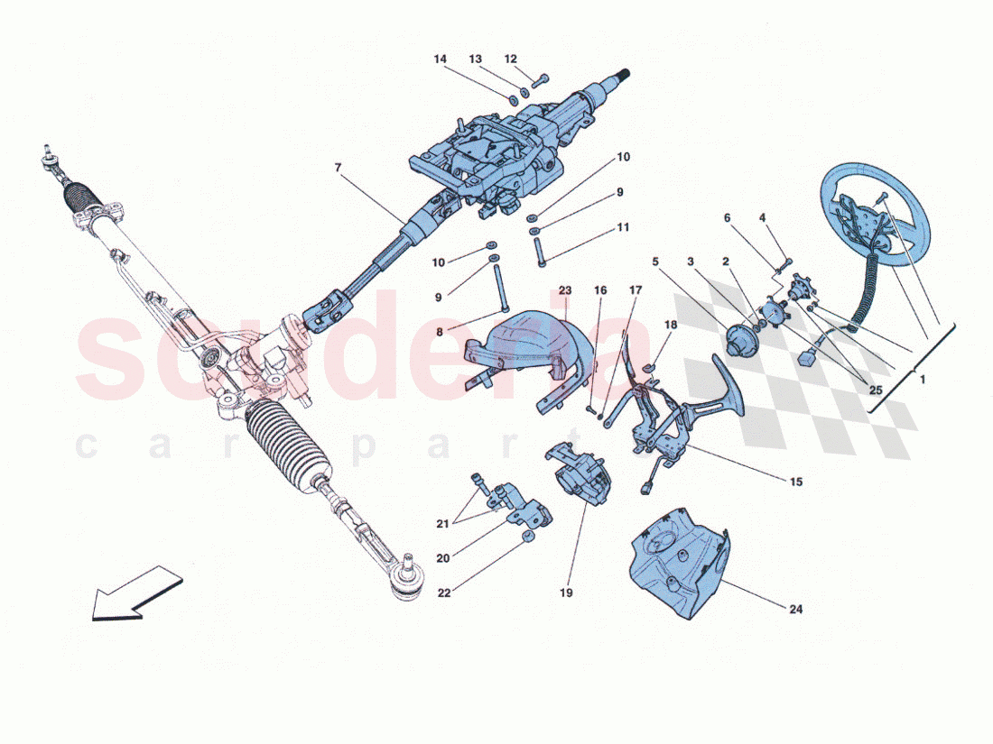 Command Sterzopompa E Reservoir Power Steering of Ferrari Ferrari 458 Challenge