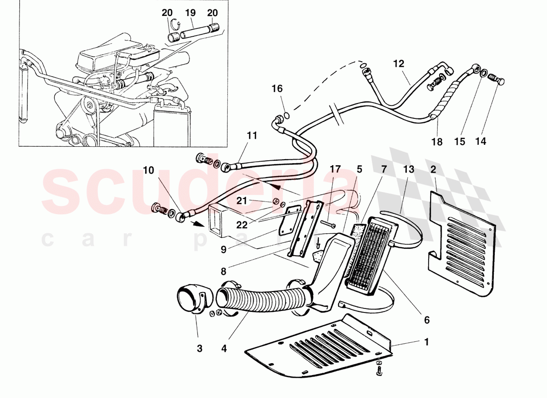 Gearbox Oil Cooling System of Ferrari Ferrari 355 Challenge (1999)