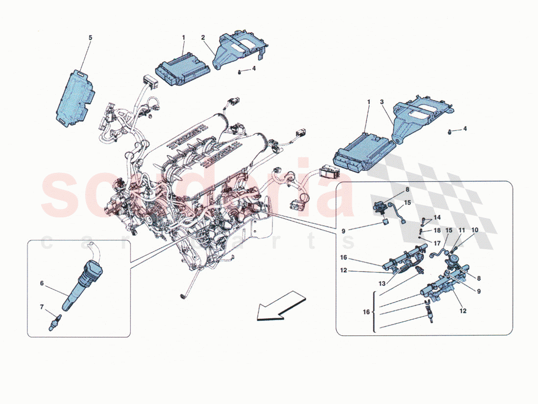 Injection system - Switching of Ferrari Ferrari 458 Challenge