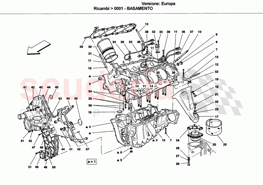 CHANKCASE of Ferrari Ferrari California (2008-2011)