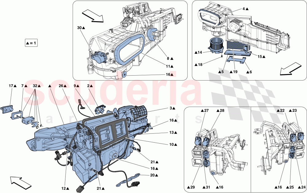 EVAPORATOR UNIT of Ferrari Ferrari F12 Berlinetta