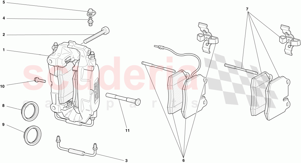 FRONT AND REAR BRAKE CALLIPERS of Ferrari Ferrari 430 Spider