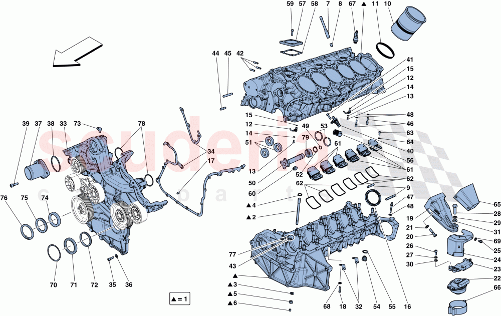 CRANKCASE of Ferrari Ferrari FF