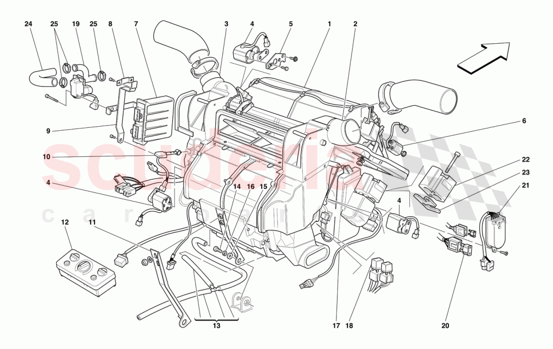 EVAPORATOR UNIT AND CONTROLS of Ferrari Ferrari 456 M GT/GTA