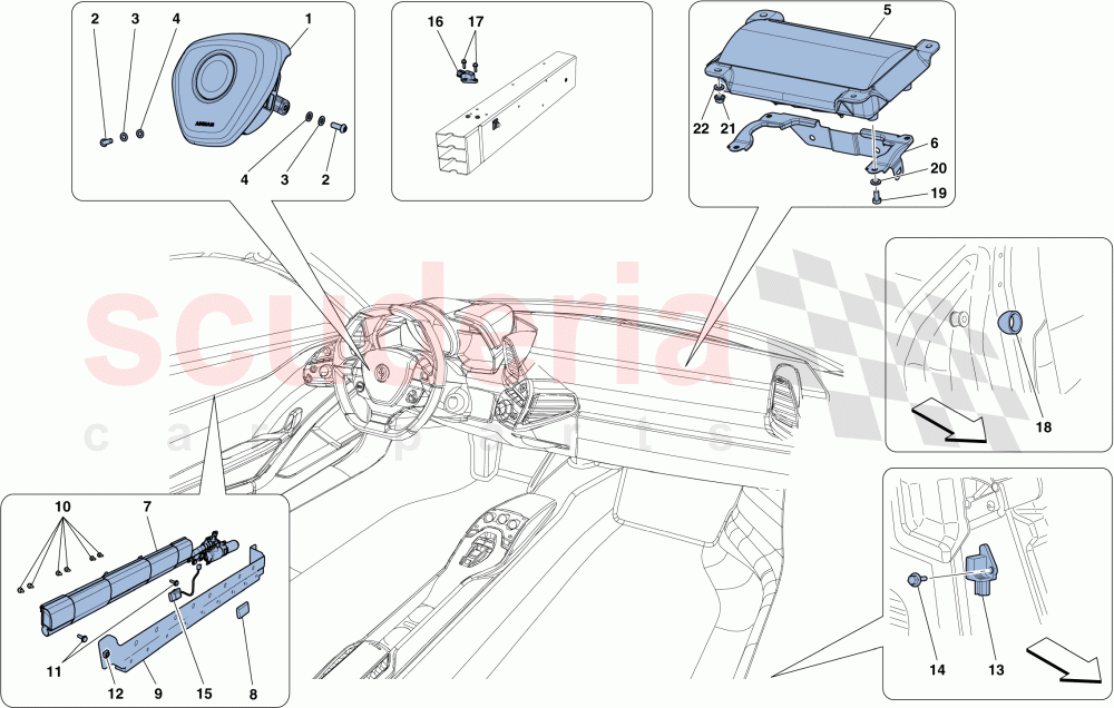 AIRBAGS of Ferrari Ferrari 458 Spider