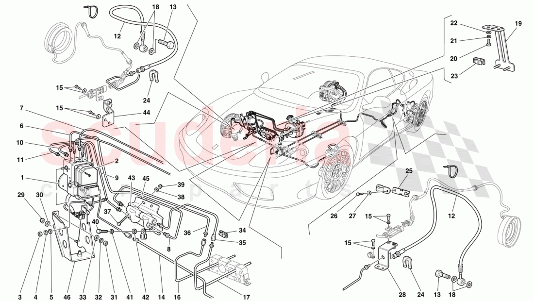 BRAKE SYSTEM of Ferrari Ferrari 360 Challenge (2000)