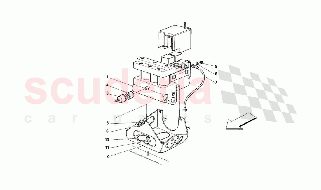 ABS hydraulic control unit of Ferrari Ferrari 512 TR