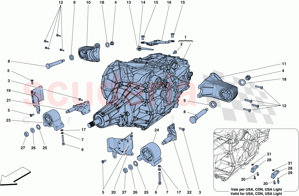 GEARBOX HOUSING of Ferrari Ferrari 812 Superfast/GTS