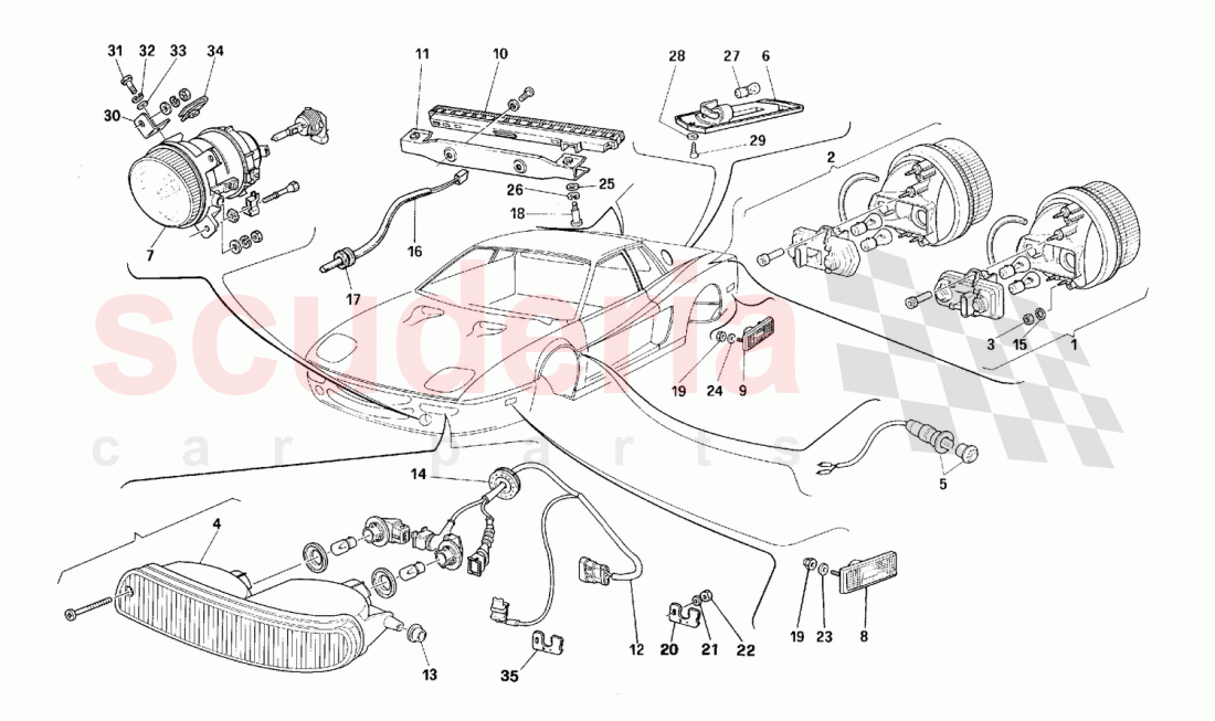 Lamps of Ferrari Ferrari 512 M