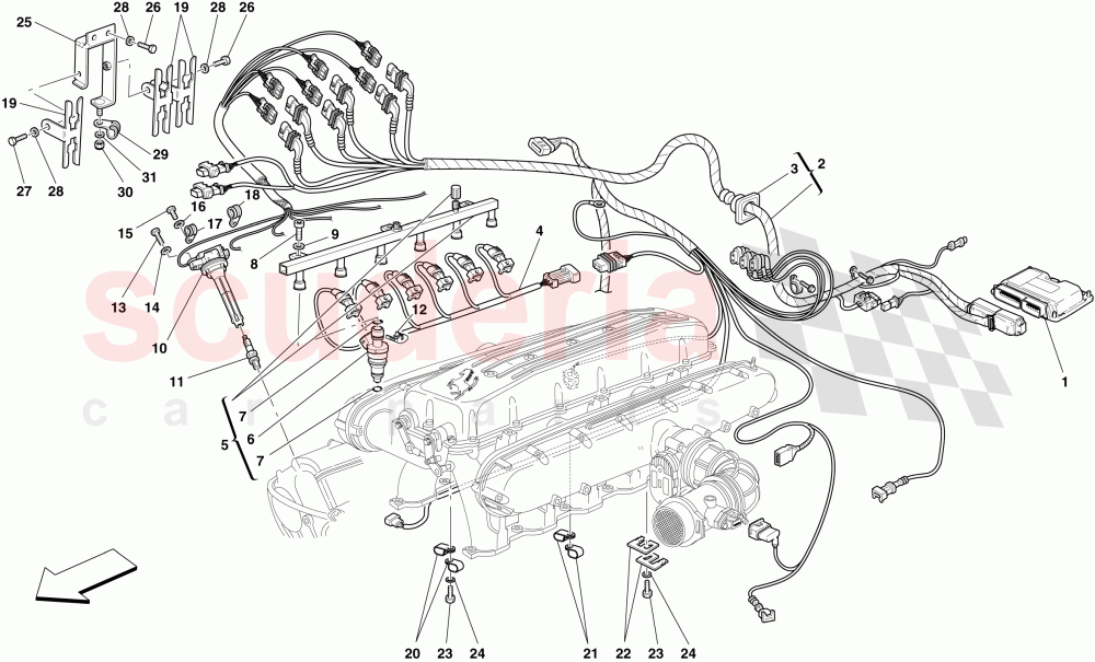 INJECTION - IGNITION SYSTEM of Ferrari Ferrari 612 Sessanta