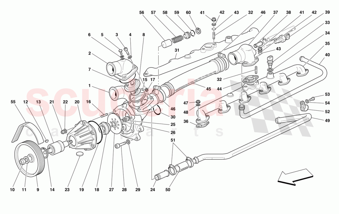 WATER PUMP of Ferrari Ferrari 550 Barchetta