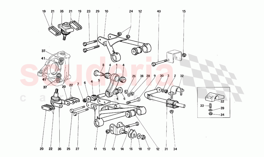 Front suspension - Levers of Ferrari Ferrari F40