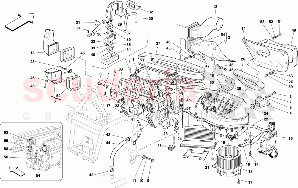 EVAPORATOR UNIT AND CONTROLS of Ferrari Ferrari 599 GTB Fiorano