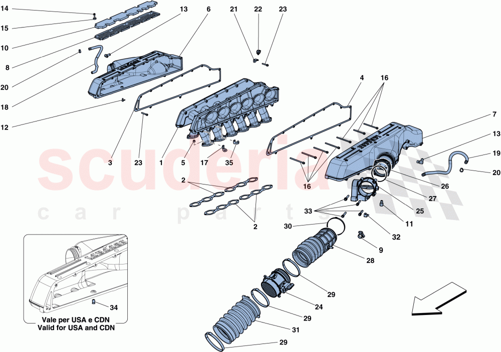 INTAKE MANIFOLD of Ferrari Ferrari FF