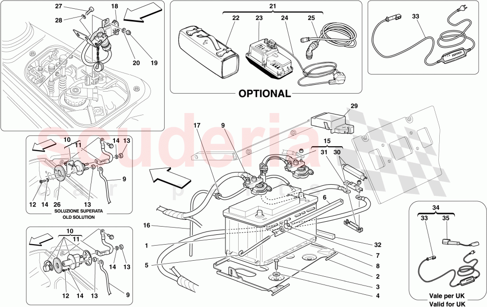 BATTERY of Ferrari Ferrari 430 Spider