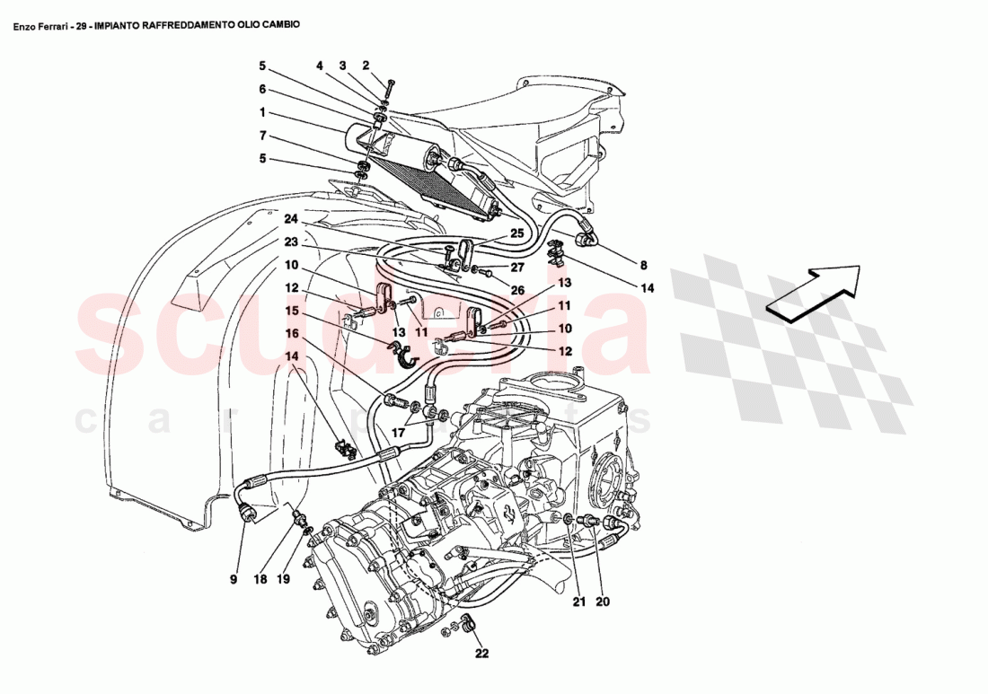 COOLING SYSTEM GEARBOX OIL of Ferrari Ferrari Enzo