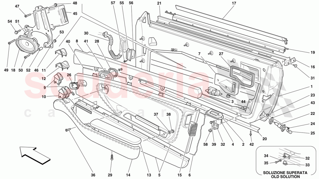 DOORS - FRAMEWORK AND COVERINGS of Ferrari Ferrari 456 GT/GTA