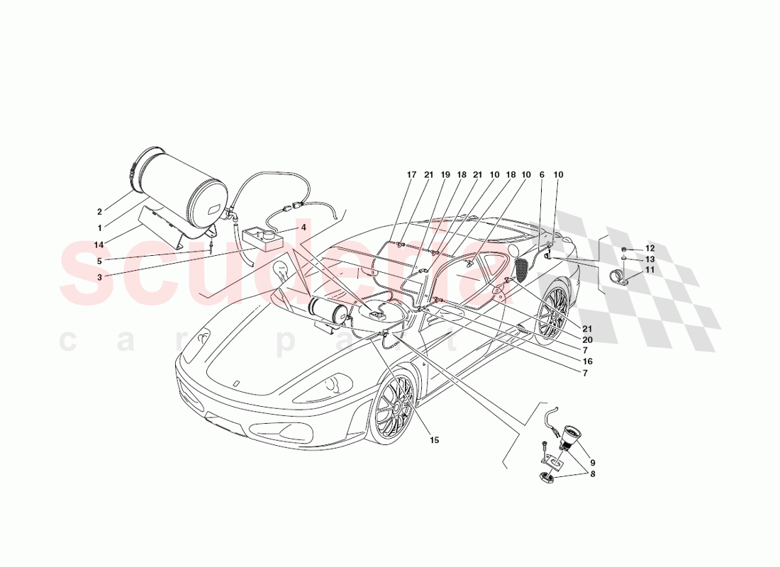 Fire-Proof System of Ferrari Ferrari 430 Challenge (2006)