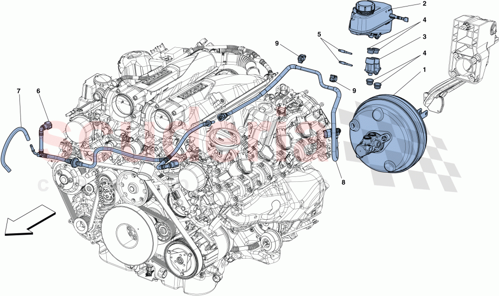 SERVO BRAKE SYSTEM of Ferrari Ferrari GTC4Lusso T