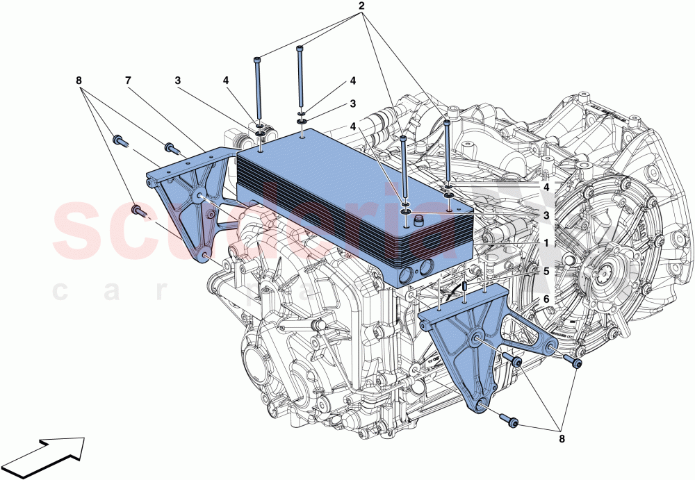 GEARBOX OIL COOLING RADIATORS of Ferrari Ferrari 488 Spider