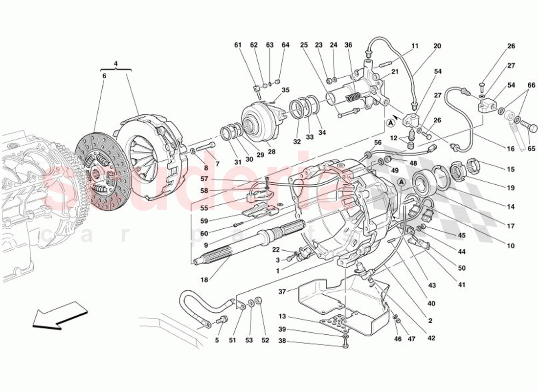 Clutch and Controls -Valid for F1- of Ferrari Ferrari 575 Superamerica