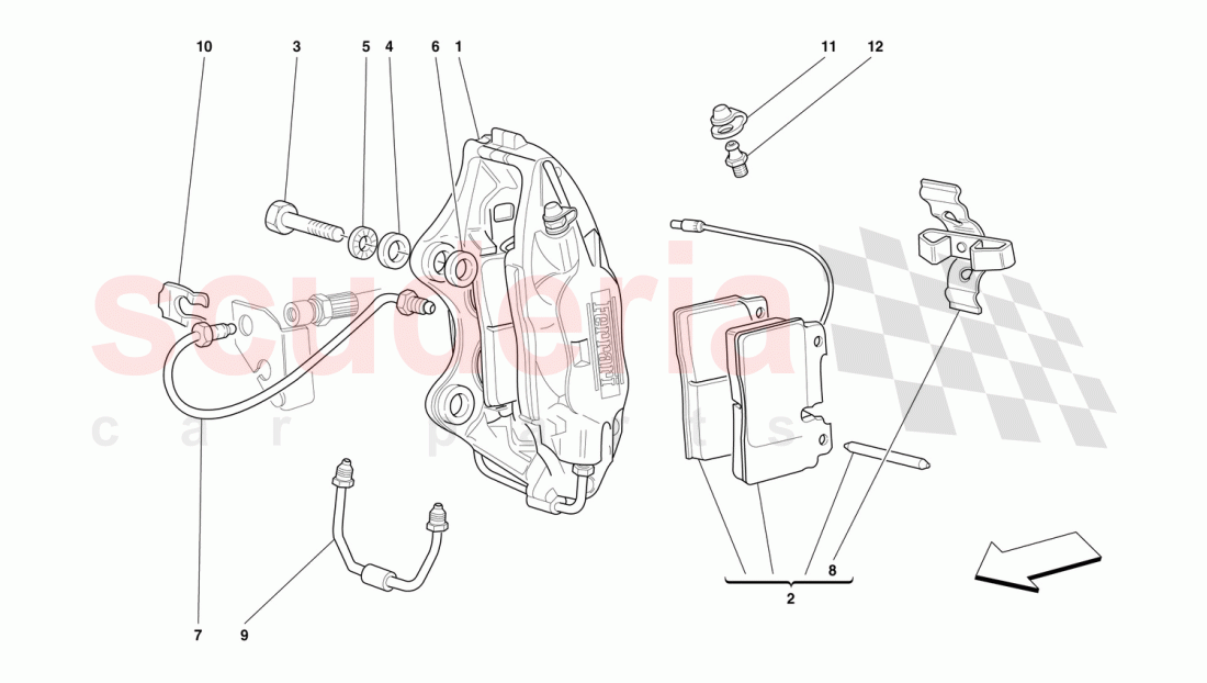 CALIPER FOR FRONT BRAKE of Ferrari Ferrari 456 GT/GTA