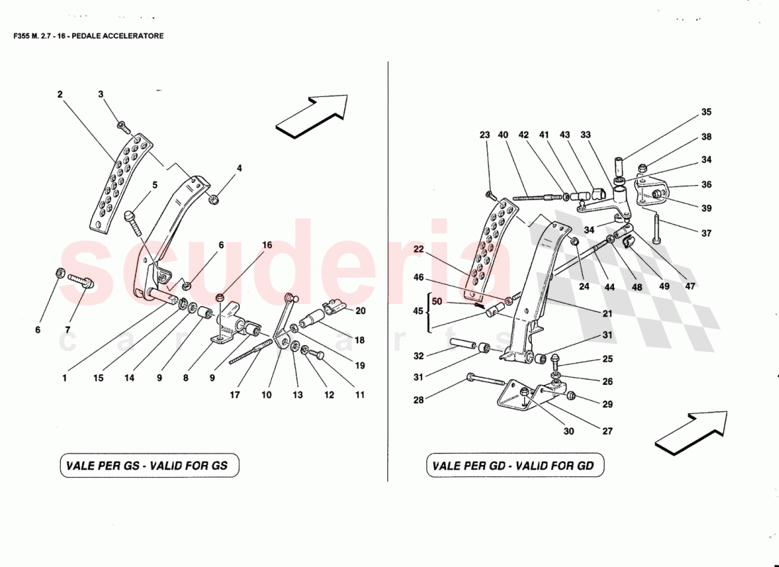 ACCELERATOR PEDAL of Ferrari Ferrari 355 (2.7 Motronic)