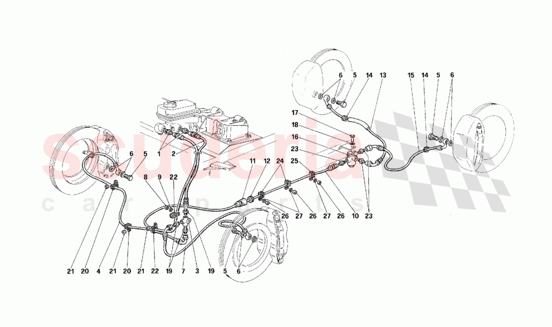 Brake system -Not for USA- of Ferrari Ferrari F40