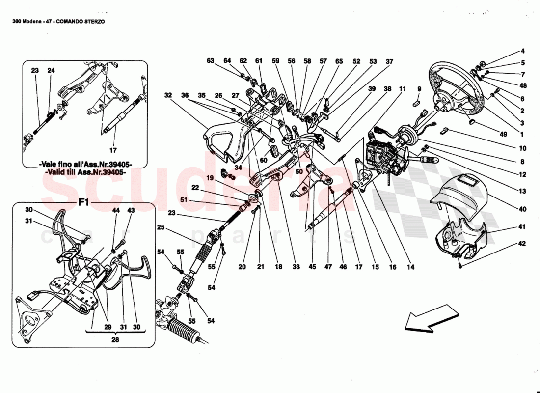 STEERING COLUMN of Ferrari Ferrari 360 Modena