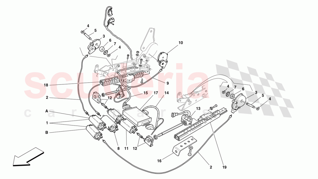 FRONT SEAT MOVEMENT SYSTEM of Ferrari Ferrari 456 GT/GTA