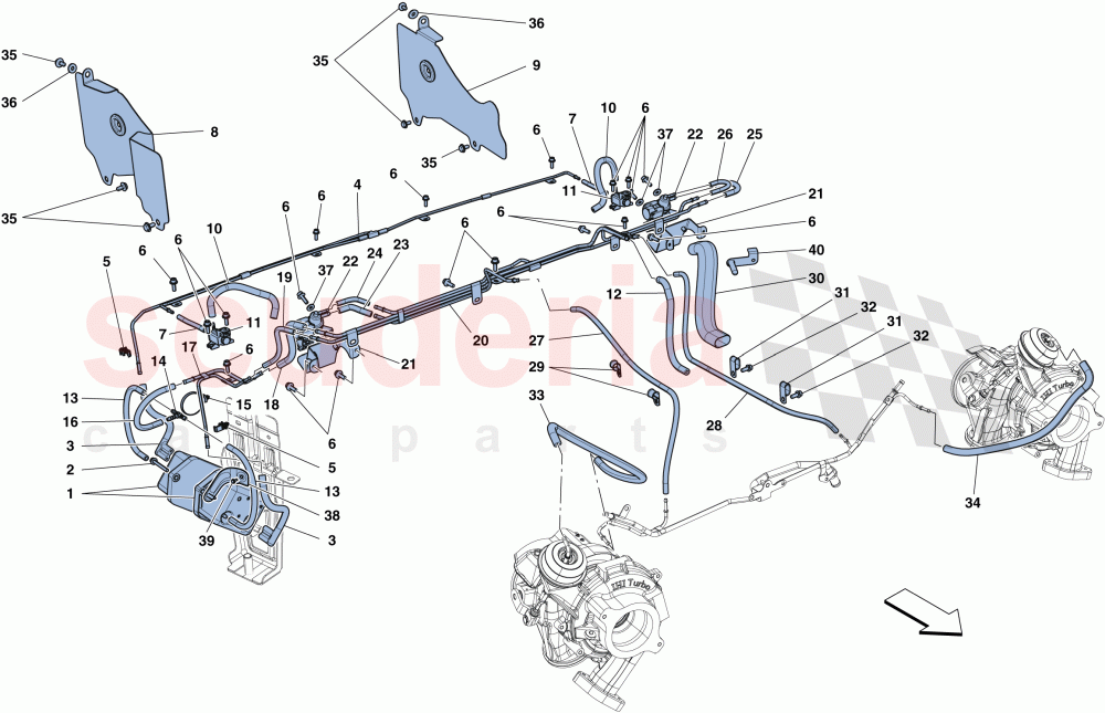 TURBOCHARGING SYSTEM ADJUSTMENTS of Ferrari Ferrari 488 GTB