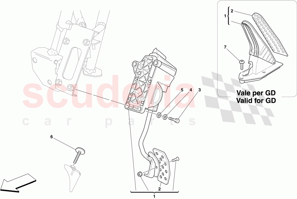 ELECTRONIC ACCELERATOR PEDAL of Ferrari Ferrari 599 GTO