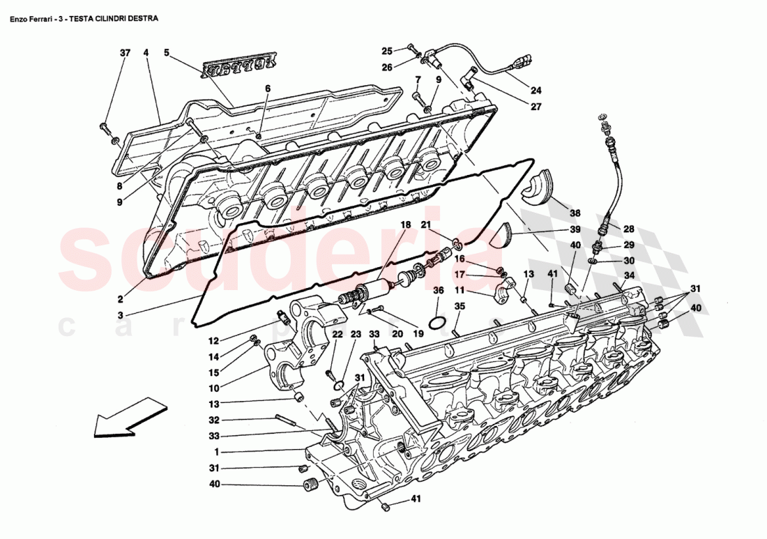 R.H. CYLINDER HEAD of Ferrari Ferrari Enzo