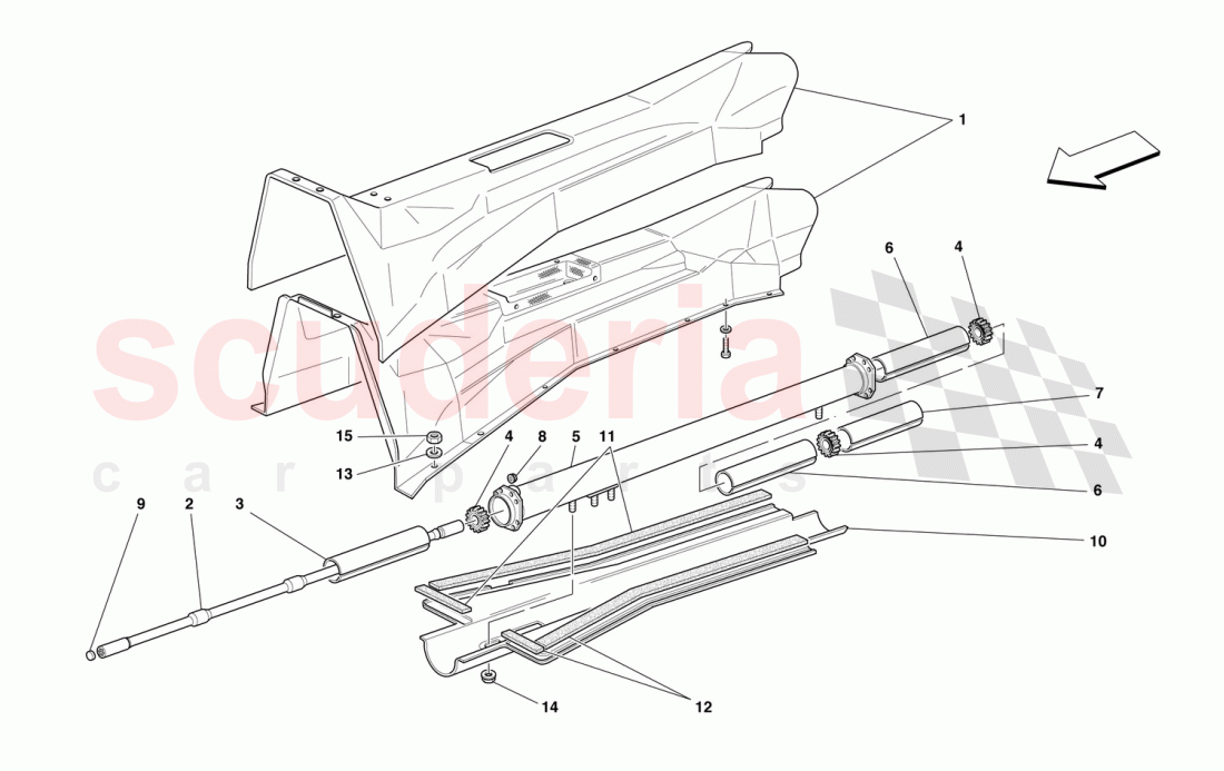 ENGINE/GEARBOX CONNECTING TUBE AND INSULATION of Ferrari Ferrari 550 Barchetta