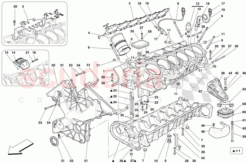 CRANKCASE of Ferrari Ferrari 599 GTO