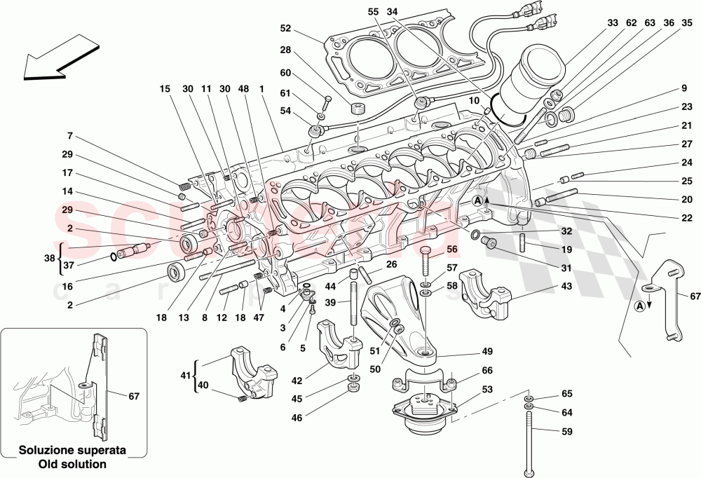 CRANKCASE of Ferrari Ferrari 612 Scaglietti