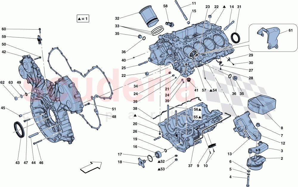 CRANKCASE of Ferrari Ferrari GTC4Lusso T