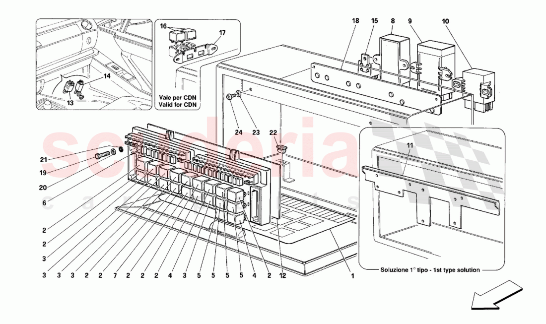 Valves and relays of Ferrari Ferrari 512 TR