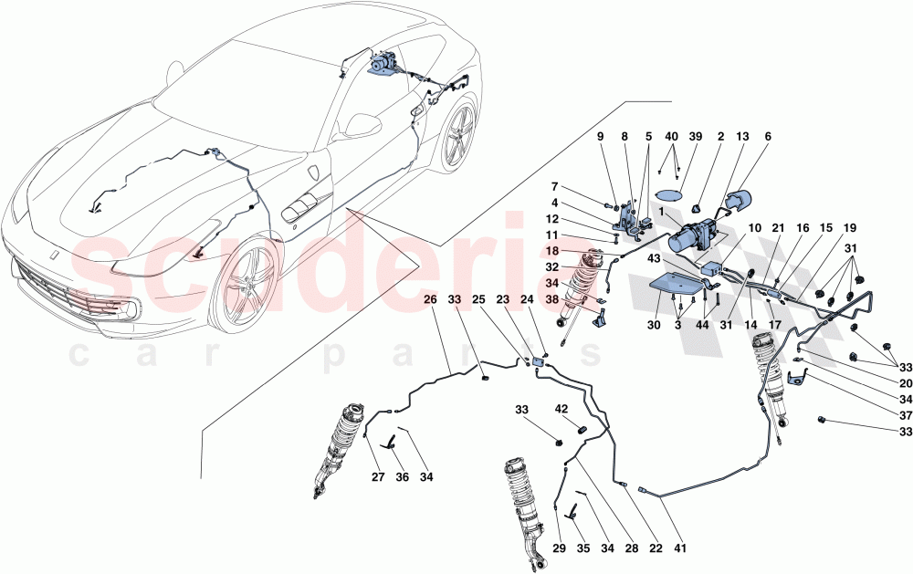 VEHICLE LIFT SYSTEM of Ferrari Ferrari GTC4Lusso