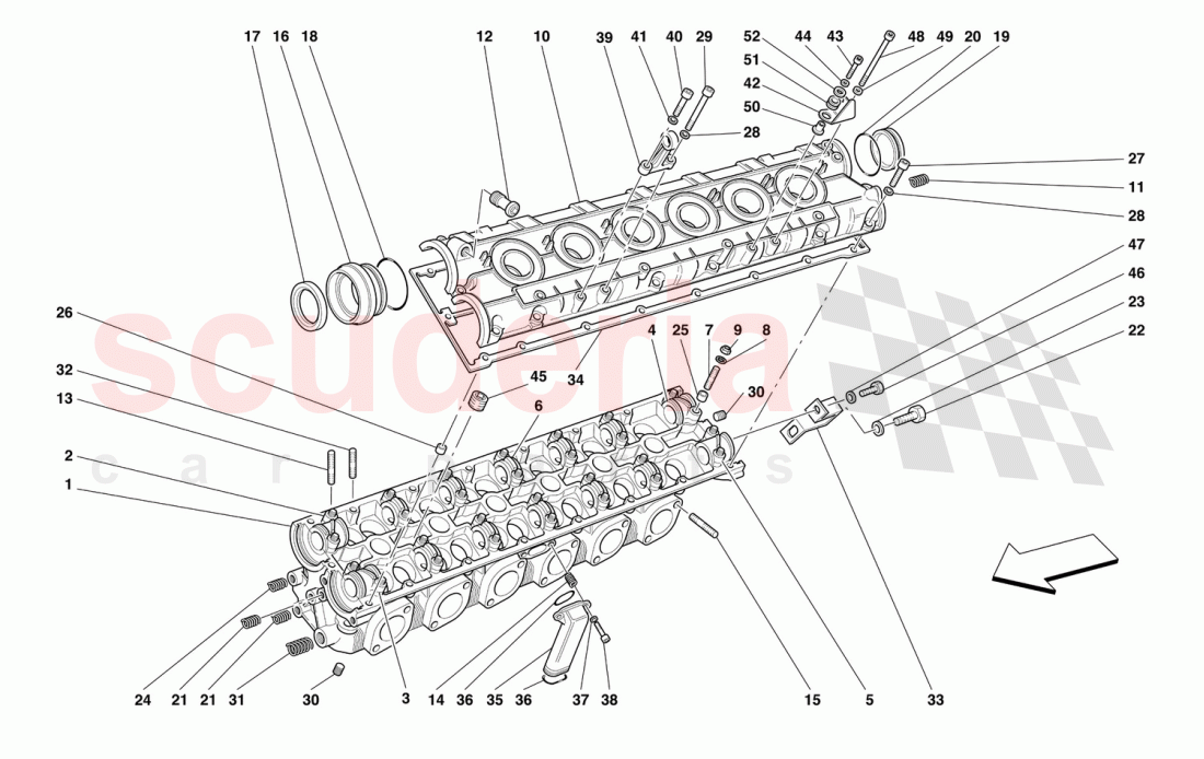 L.H. CYLINDER HEAD of Ferrari Ferrari 456 M GT/GTA