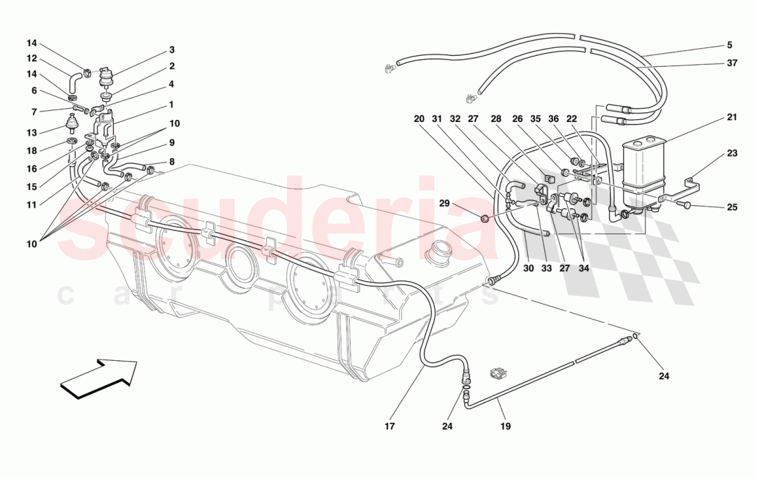 ANTIEVAPORATION DEVICE -Not for USA, CDN and AUS- of Ferrari Ferrari 456 M GT/GTA