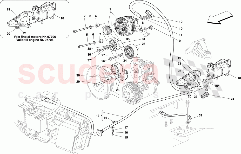 ALTERNATOR - STARTER MOTOR of Ferrari Ferrari 430 Coupe