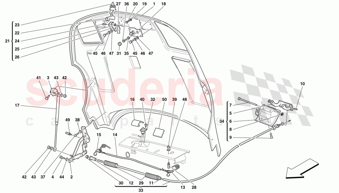 ENGINE BONNET of Ferrari Ferrari 456 GT/GTA