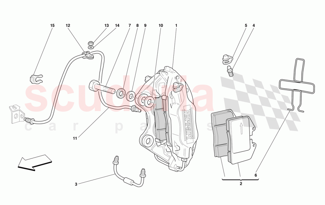 CALIPER FOR REAR BRAKE of Ferrari Ferrari 550 Barchetta