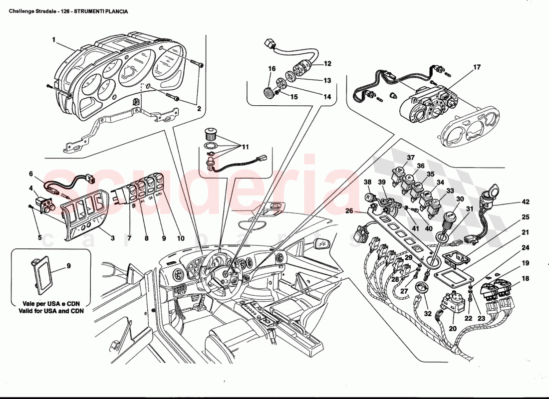 DASHBOARD INSTRUMENTS of Ferrari Ferrari 360 Challenge Stradale