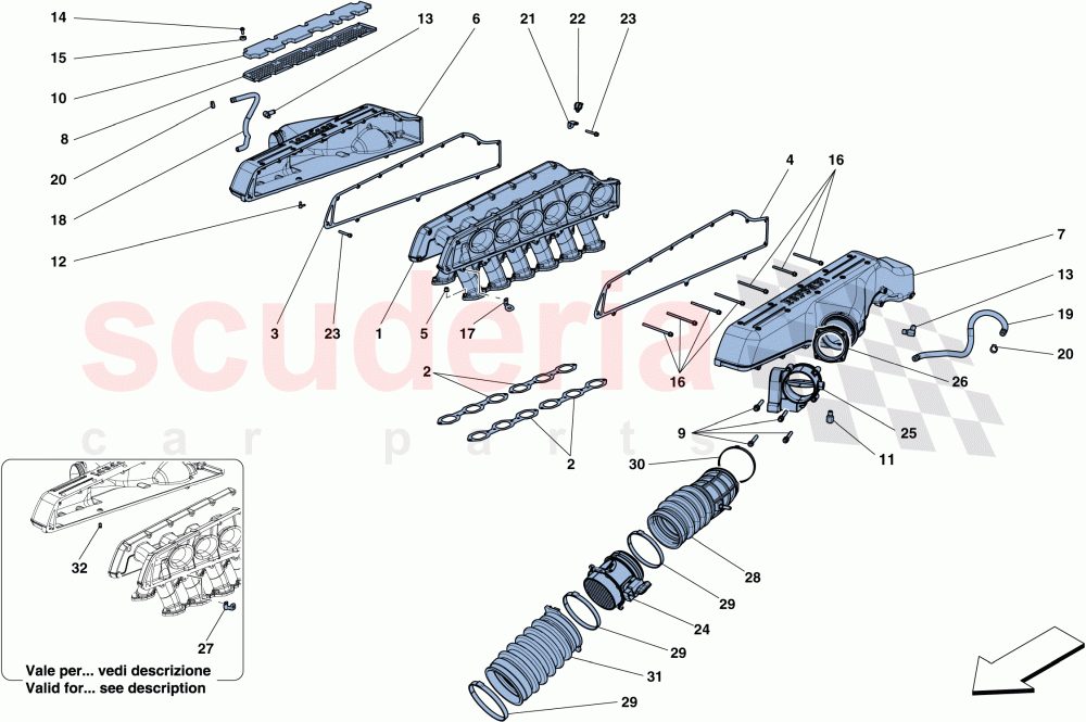 INTAKE MANIFOLD of Ferrari Ferrari GTC4Lusso