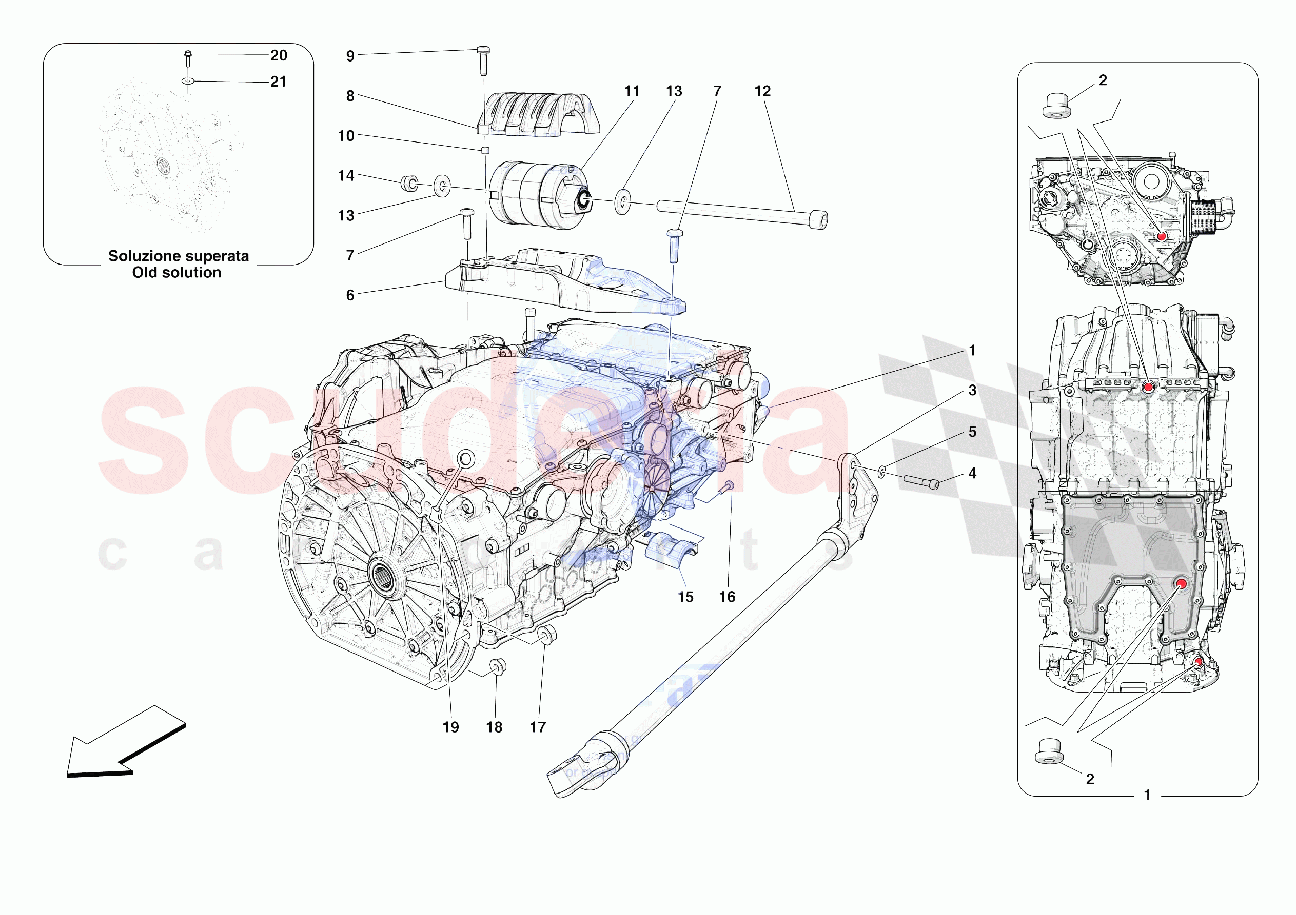 GEARBOX AND FASTENERS of Ferrari Ferrari 296 GTB Europe