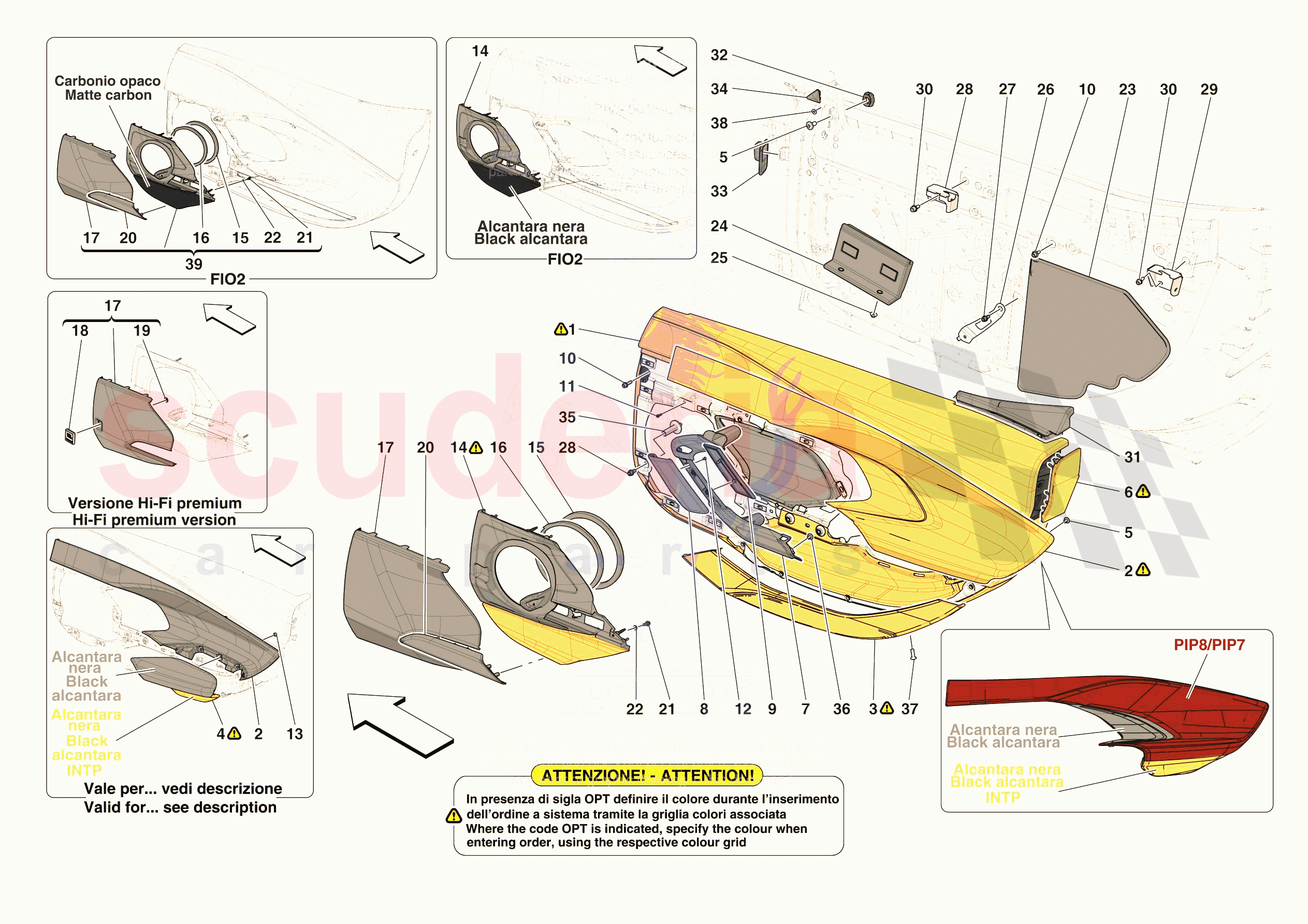 DOORS - TRIM of Ferrari Ferrari 296 GTS USA